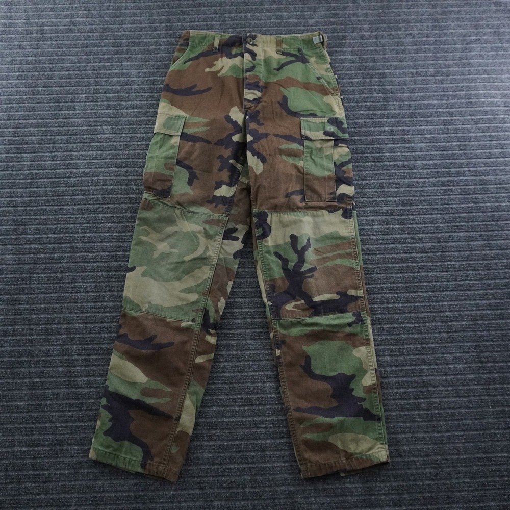 Propper International Cargo Pants Mens Small Long Green Camo Woodland Combat